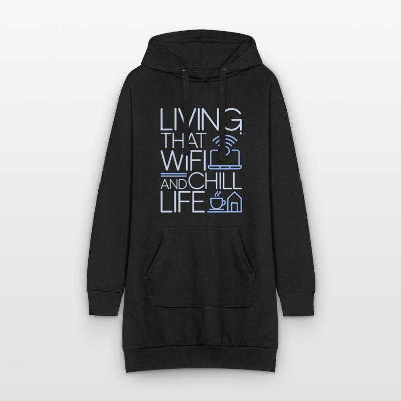 Remote Developer Living That WiFi Web Developer Hoodie-Kleid
