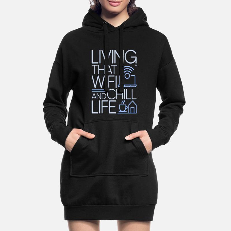 Remote Developer Living That WiFi Web Developer Hoodie-Kleid