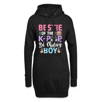 Bestie of The K-Pop Birthday Boy - Hoodie-Kleid - Schwarz - Vorne