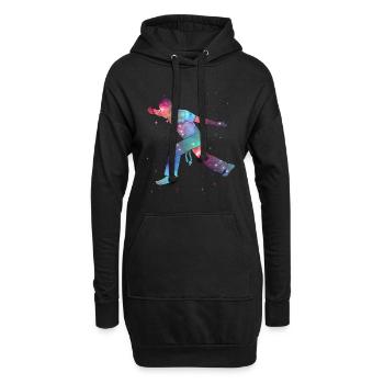 Capoeira Martial Arts Weltraum Kinder Capoerista - Hoodie-Kleid - Schwarz - Vorne