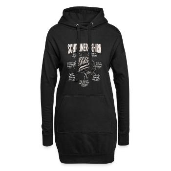 Schreiner Gehirn Humor Shirt - Hoodie-Kleid - Schwarz - Vorne