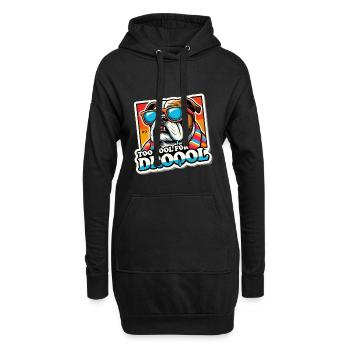 Trop cool pour baver, bouledogue drôle - Sweat-shirt à capuche long Femme - noir - Devant