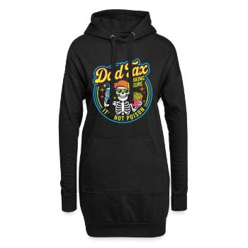 Fête de snacks squelettes de la taxe du père - Sweat-shirt à capuche long Femme - noir - Devant