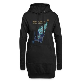 Weekend Forecast 100 Chance Of Pack Ripping - Hoodie Dress - black - Front