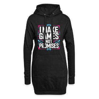 Développeur de jeux Je crée des jeux Développeur de jeux vidéo - Sweat-shirt à capuche long Femme - noir - Devant