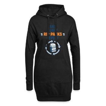 Eat Sleep Rip Packs Repeat-Sammelkarten-Booster - Hoodie-Kleid - Schwarz - Vorne