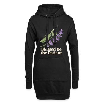 Lavande mante religieuse - Sweat-shirt à capuche long Femme - noir - Devant