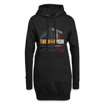 Brückenbauingenieur Bauingenieurwesen - Hoodie-Kleid - Schwarz - Vorne