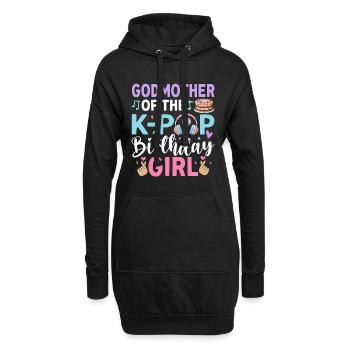 Marraine de la fille d’anniversaire K-Pop - Sweat-shirt à capuche long Femme - noir - Devant