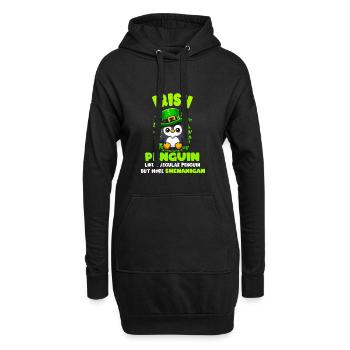 Manchot irlandais - Sweat-shirt à capuche long Femme - noir - Devant