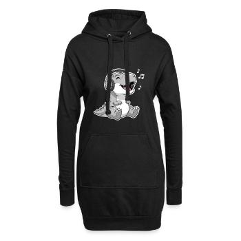 T Rex Music - Sweat-shirt à capuche long Femme - noir - Devant