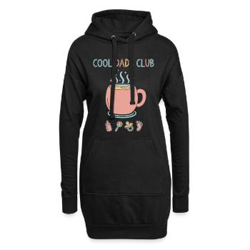 Geschlechterenthüllung Cool Dads Club Babyparty Papa - Hoodie-Kleid - Schwarz - Vorne