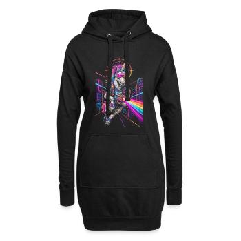 Licorne Laser Tag - Sweat-shirt à capuche long Femme - noir - Devant