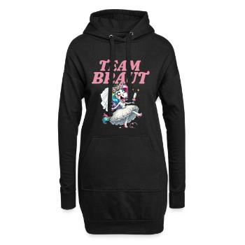 Team Braut Junggesellinnenabschied - Hoodie-Kleid - Schwarz - Vorne