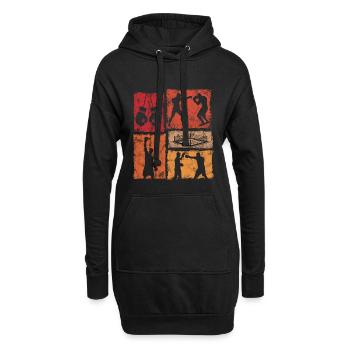 Boxen Grafik Für Boxer Und Trainer - Hoodie-Kleid - Schwarz - Vorne