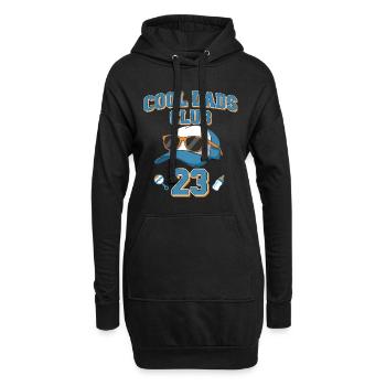 Geschlechterenthüllung Babyparty Papa Cool Dads Club 23 - Hoodie-Kleid - Schwarz - Vorne