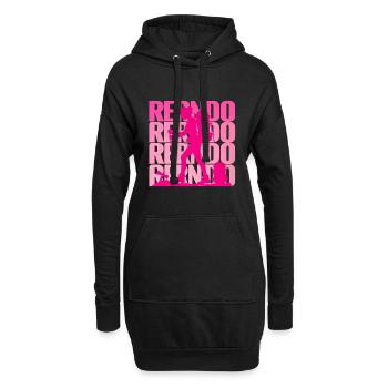 Randonnée au Féminin – Silhouette Rose Pop - Hoodie-Kleid - Schwarz - Vorne