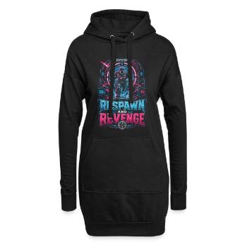 Laser Tag Respawn And Revenge - Hoodie-Kleid - Schwarz - Vorne
