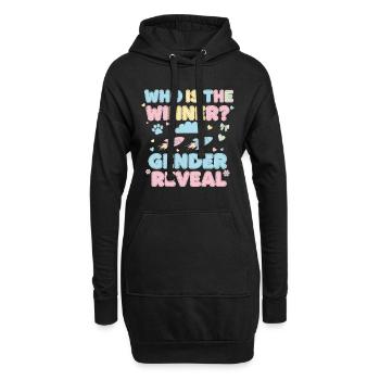 Gender Reveal Who Is The Winner Baby Shower - Hoodie Dress - black - Front