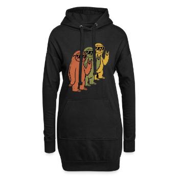 Jupe de paresseux cool - Sweat-shirt à capuche long Femme - noir - Devant