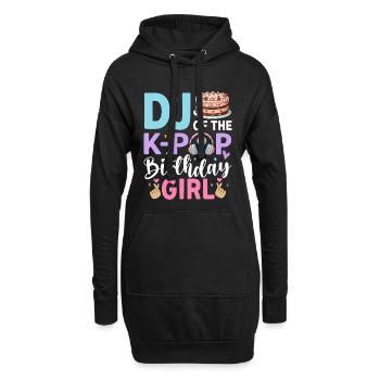 DJ de la fille d’anniversaire K-Pop - Sweat-shirt à capuche long Femme - noir - Devant