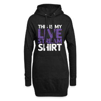 This Is My Livestream Shirt - Hoodie-Kleid - Schwarz - Vorne
