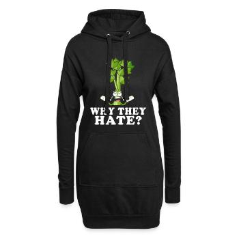 Celery Rage Why They Hate? - Hoodie Dress - black - Front