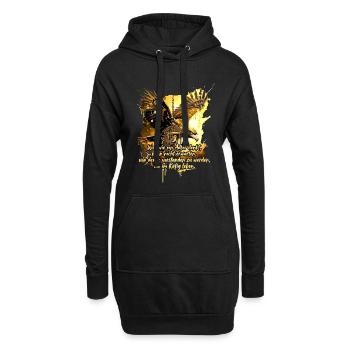 Adler Mindset Freiheit Persönlichkeitsentwicklung - Hoodie-Kleid - Schwarz - Vorne