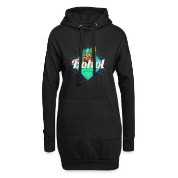 Bohol aux Philippines Vintage Coconut Filipino - Sweat-shirt à capuche long Femme - noir - Devant