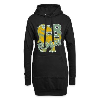 DINO 8 JAHRE DINOSAURIER 8. GEBURTSTAG - Hoodie-Kleid - Schwarz - Vorne