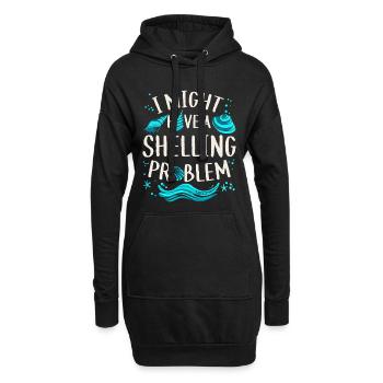 Peut-être que j’ai un collecteur de coques avec - Sweat-shirt à capuche long Femme - noir - Devant