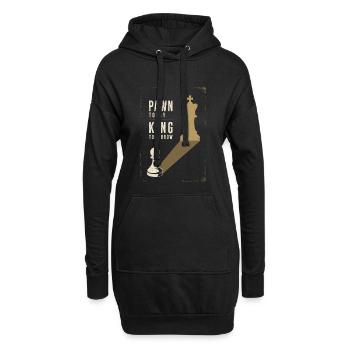 Bauer Heute König Morgen Schach Ergeiz Metapher - Hoodie-Kleid - Schwarz - Vorne