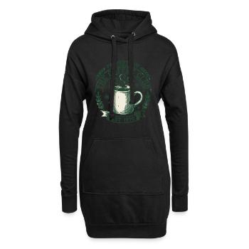 Coffee Club Tasse à café vintage des années 1970 - Sweat-shirt à capuche long Femme - noir - Devant