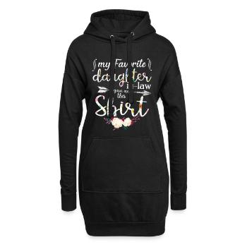 Ma belle-fille préférée m’a acheté ce fleuri - Sweat-shirt à capuche long Femme - noir - Devant