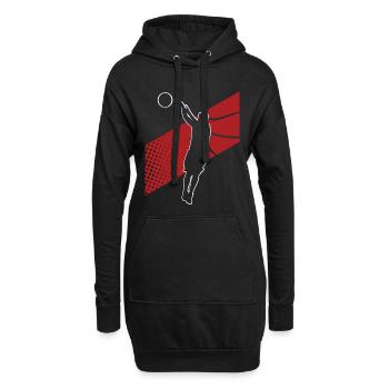 Basket-ball - Sweat-shirt à capuche long Femme - noir - Devant