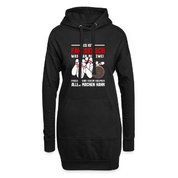Fantastisch Bowling Finger Daumen - Hoodie-Kleid - Schwarz - Vorne