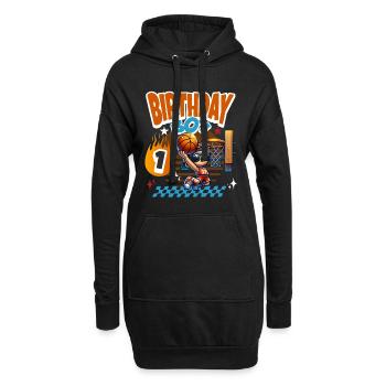 Cadeau de basket pour le premier anniversaire - Sweat-shirt à capuche long Femme - noir - Devant