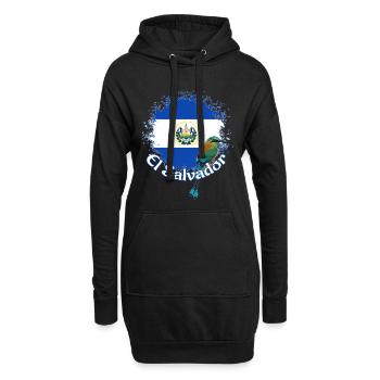 El Salvador Flag Salvadoran Flag El Salvador Map - Hoodie Dress - black - Front