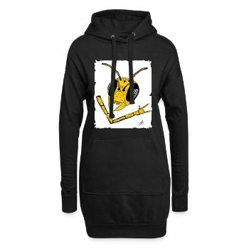Graphique de streetwear Wasp - Sweat-shirt à capuche long Femme - noir - Devant