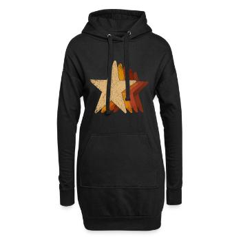Empilement d’étoiles Silhouette d’étoiles - Sweat-shirt à capuche long Femme - noir - Devant