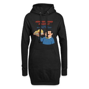 Petit-déjeuner, brunch drôle, café, deuxième petit-déjeuner - Sweat-shirt à capuche long Femme - noir - Devant