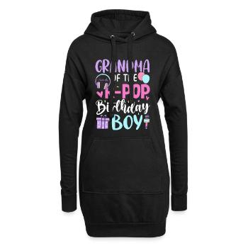 Grandma of The K-Pop Birthday Boy - Hoodie-Kleid - Schwarz - Vorne