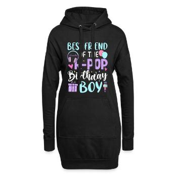 Meilleur ami du garçon d’anniversaire de K Pop - Sweat-shirt à capuche long Femme - noir - Devant