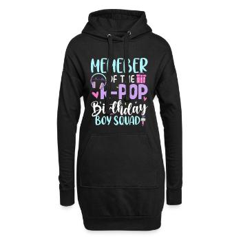 Membre de The K Pop Birthday Boy Squad - Sweat-shirt à capuche long Femme - noir - Devant