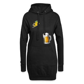 Ambiance drôle de fête au citron à la bière Radler - Sweat-shirt à capuche long Femme - noir - Devant