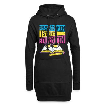Dieses Mädchen Ist Jetzt Studentin Studium - Hoodie-Kleid - Schwarz - Vorne