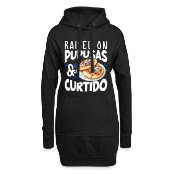 El Salvador Wurde Von Pupusas Curtido Salvadorian - Hoodie-Kleid - Schwarz - Vorne