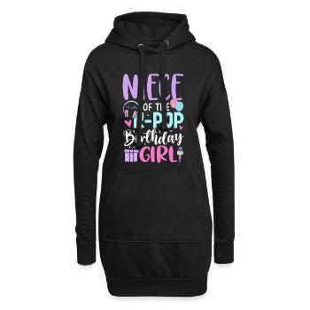 Nièce de la fille d’anniversaire de la K-Pop - Sweat-shirt à capuche long Femme - noir - Devant