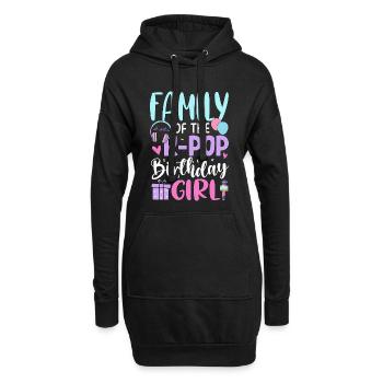 Famille de la fille d’anniversaire de la K-Pop - Sweat-shirt à capuche long Femme - noir - Devant