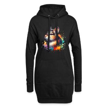 Don Aguti - Sweat-shirt à capuche long Femme - noir - Devant